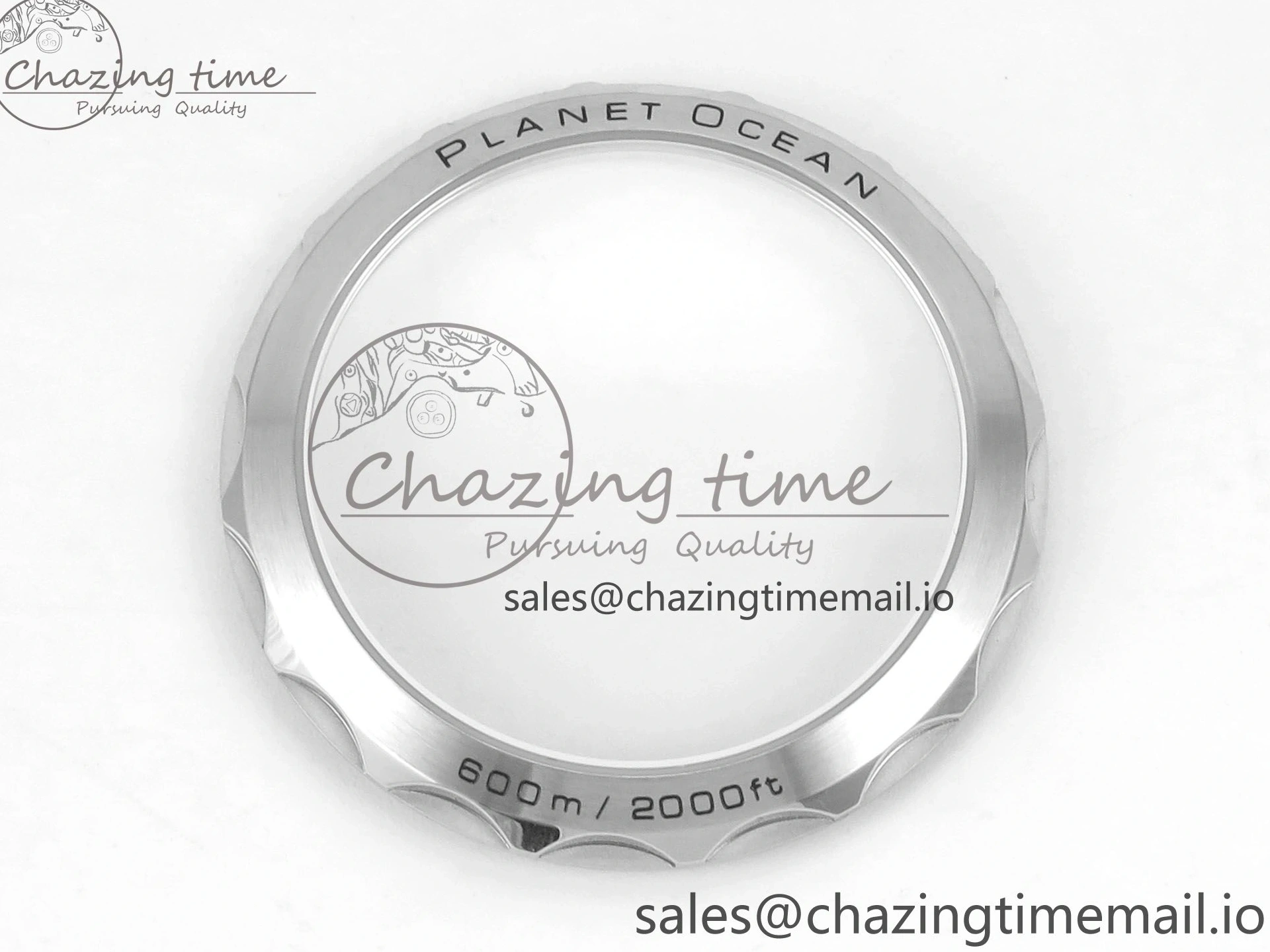 0517 Timeless Planet Ocean 600M Chrono SS VRF 1:1 Best Edition Black Orange Bezel Black Dial on SS Bracelet A 7652